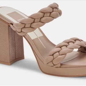 Dolce Vita Ashby Heels with Braided Straps in Cream